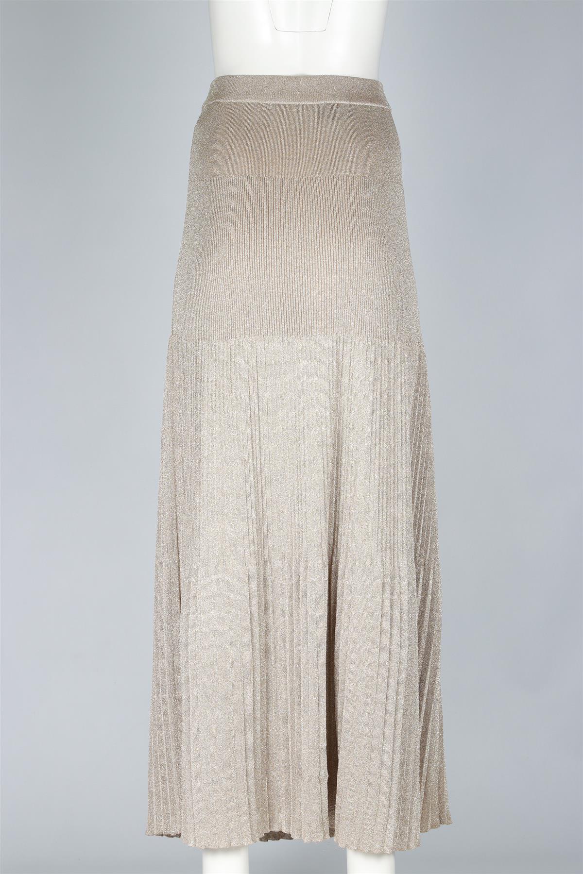 MISSONI GOLD KNIT MAXI SKIRT IT 48 UK 16