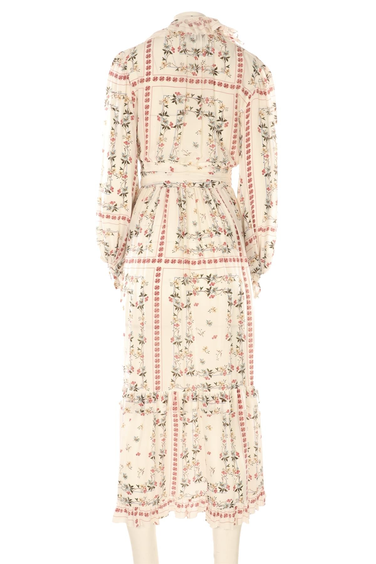 ETRO WHITE SILK MAXI DRESS IT 42 UK 10