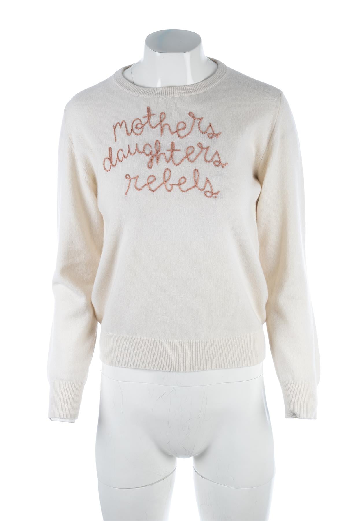 LINGUA FRANCA CREAM CASHMERE SWEATER SMALL