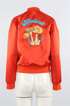 RODARTE ORANGE SATIN JACKET MEDIUM