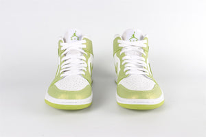 NIKE AIR JORDAN 1 MID GREEN PYTHON SNEAKERS EU 39, UK 5.5, US 8