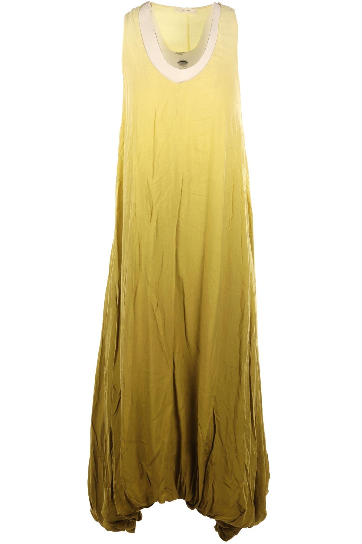 THE ROW GREEN WOOL MAXI DRESS SMALL