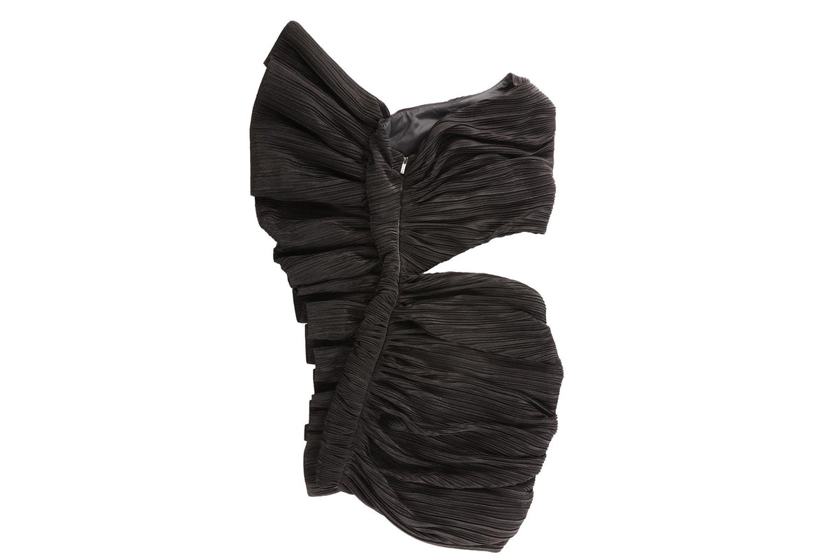 KALMANOVICH BLACK TULLE MINI DRESS UK 6