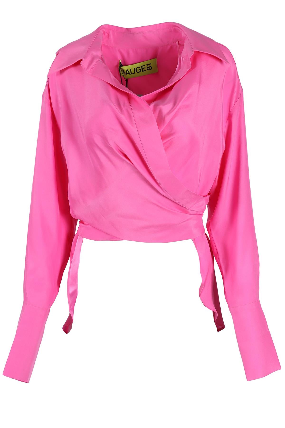 GAUGE81 PINK SILK SHIRT LARGE