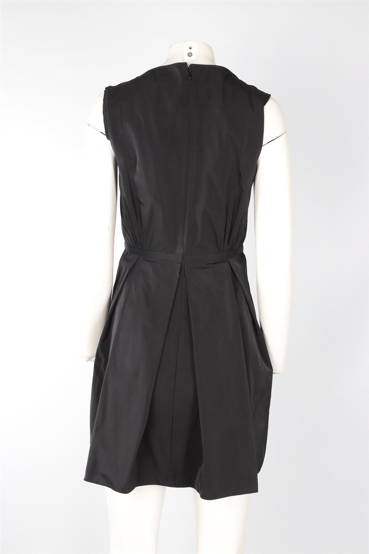 NINA RICCI BLACK SHELL MINI DRESS IT 38 UK 6