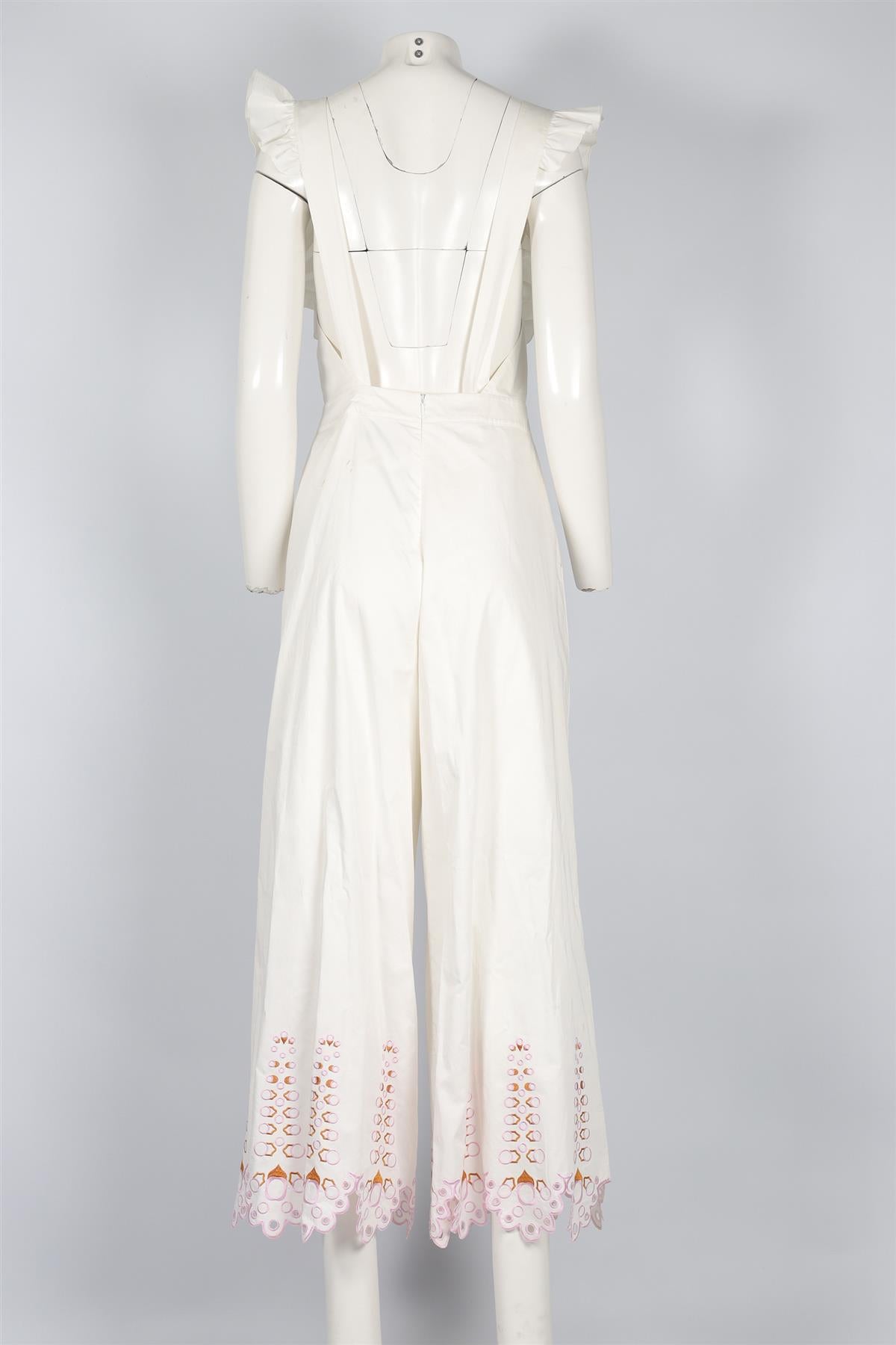 TEMPERLEY LONDON WHITE COTTON JUMPSUIT UK 10