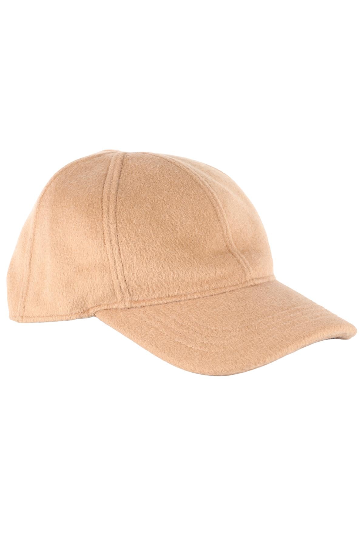 TOTEME BROWN CASHMERE BASEBALL CAP