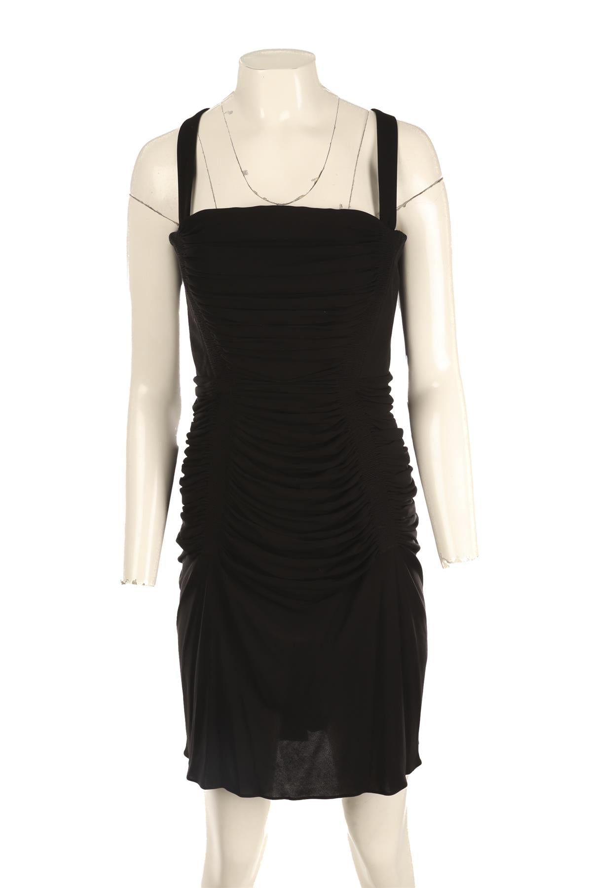ALAÏA BLACK 2007 CREPE MINI DRESS FR 42 UK 14