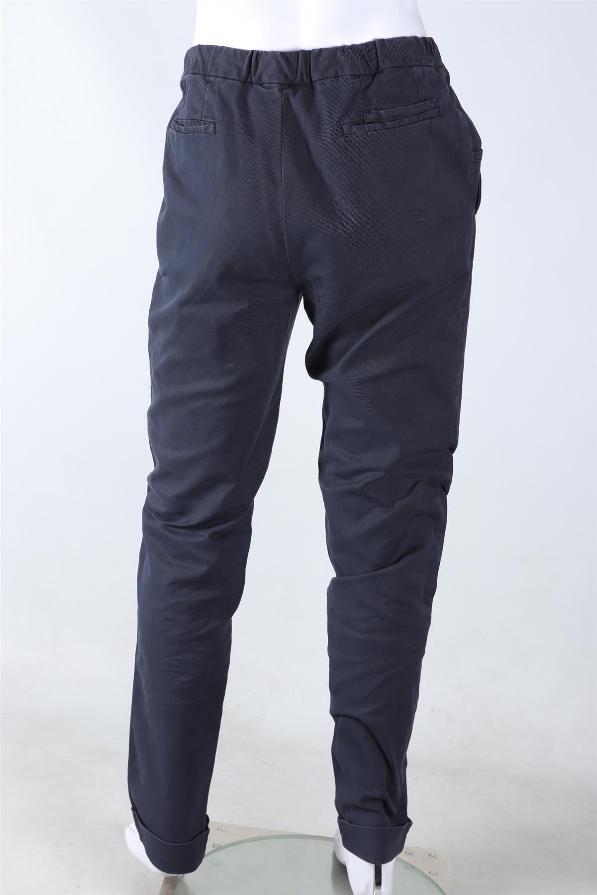 THOM SWEENEY NAVY MEN'S COTTON STRAIGHT LEG PANTS IT 52 UK/US 36
