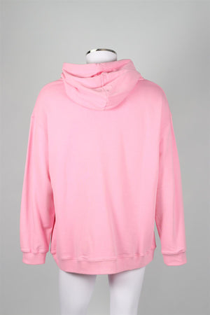 MSGM PINK MEN'S COTTON HOODIE LARGE