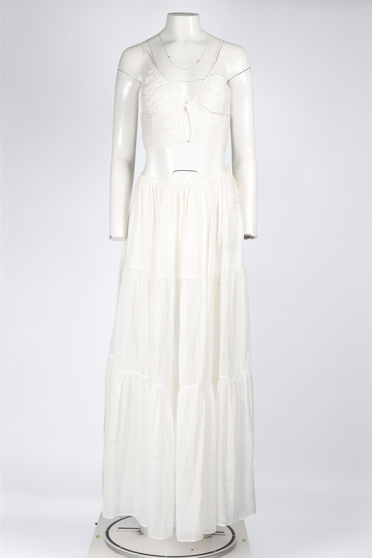 MORE NIOR WHITE COTTON TOP AND MAXI SKIRT SMALL