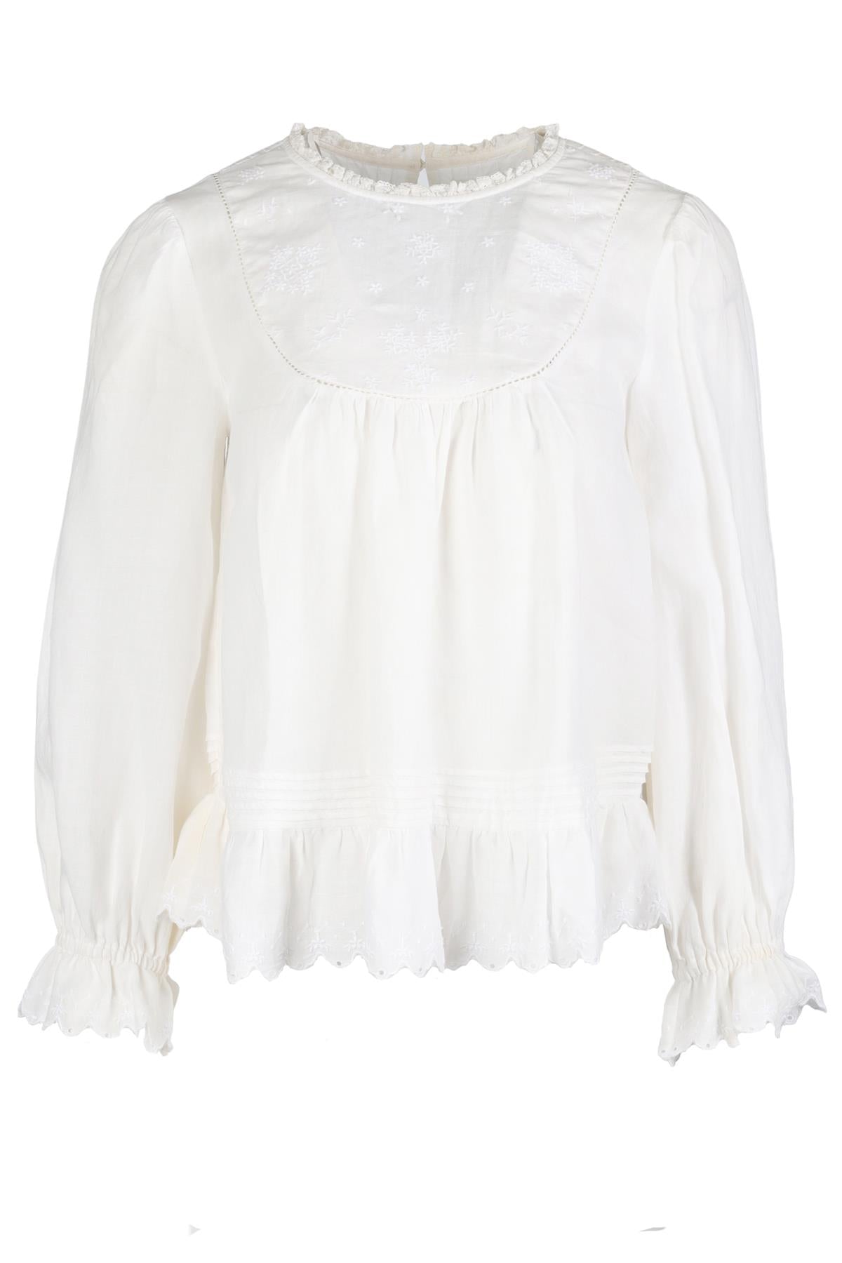 DÔEN WHITE RAMIE TOP XSMALL
