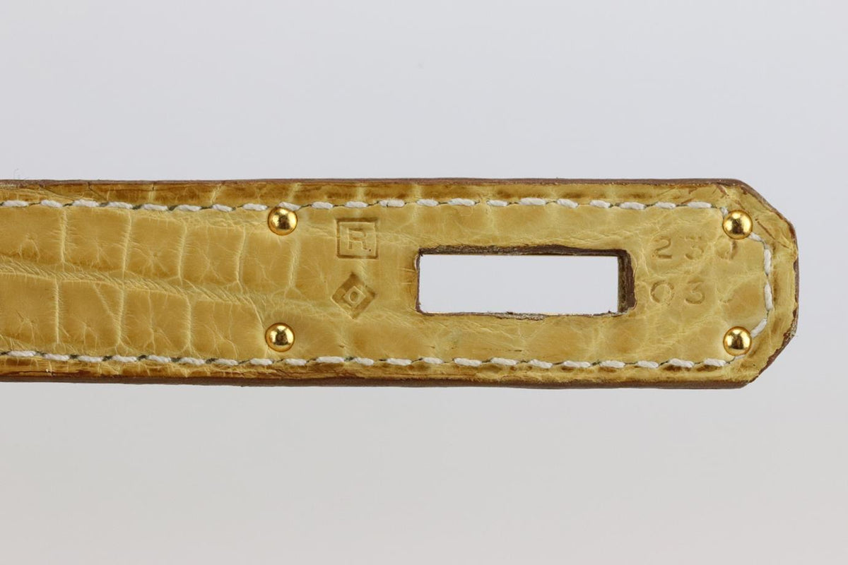 HERMÈS 2014 KELLY RETOURNE 28CM MATTE NILOTICUS CROCODILE LEATHER BAG