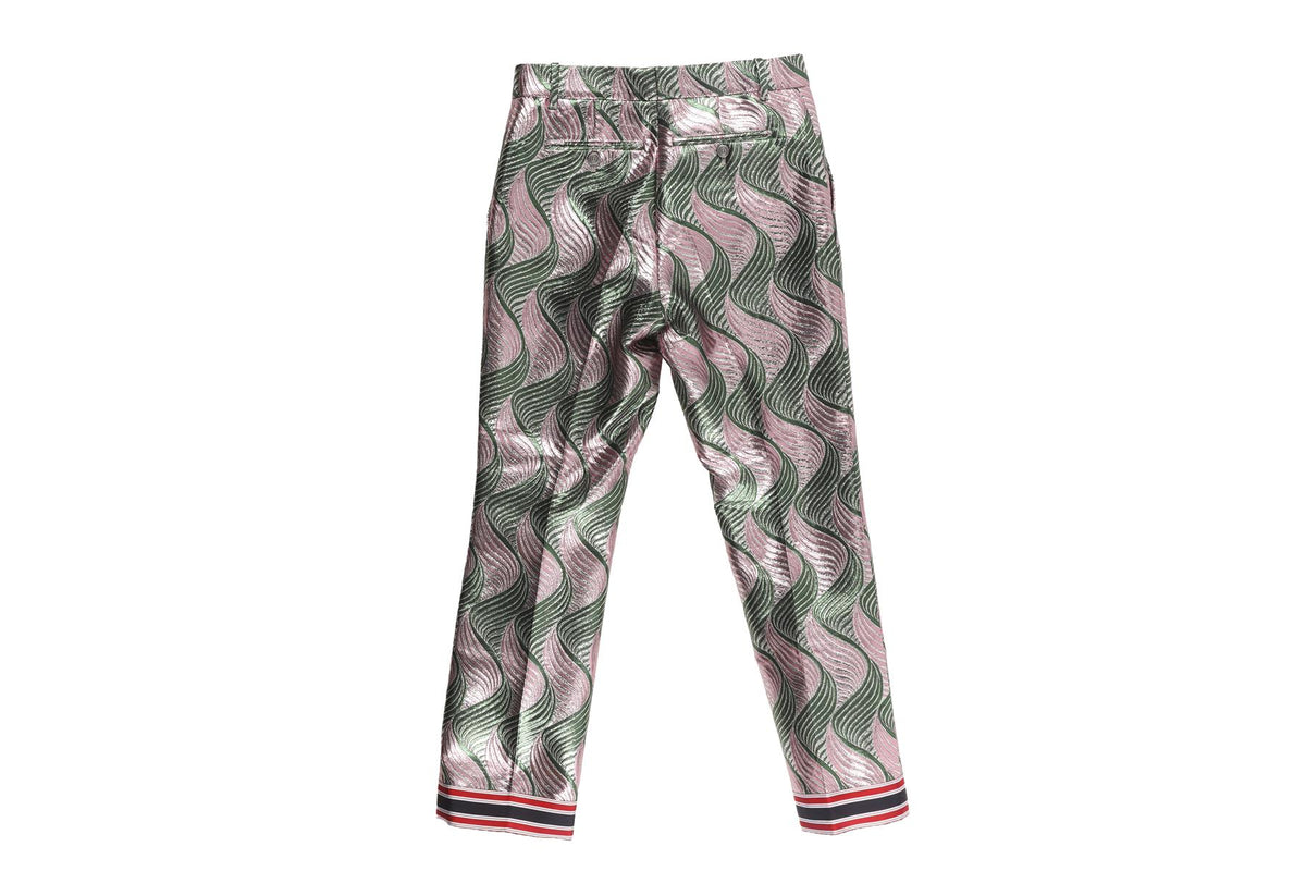GUCCI MULTI JACQUARD STRAIGHT LEG PANTS IT 40 UK 8