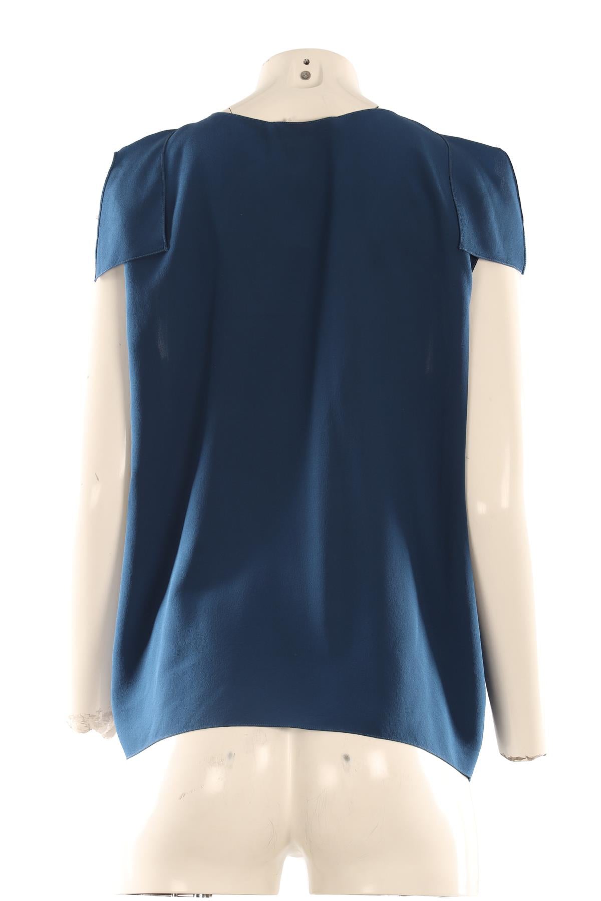 CHLOÉ BLUE SILK TOP FR 42 UK 14