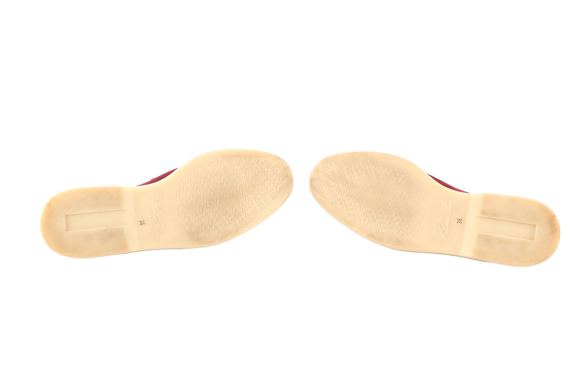 LORO PIANA PURPLE BABOUCHE CHARMS WALK SUEDE MULES EU 36 UK 3 US 6