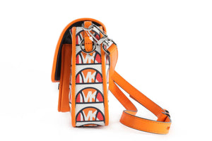 MICHAEL KORS + ELLESSE ORANGE BRADSHAW CANVAS SHOULDER BAG