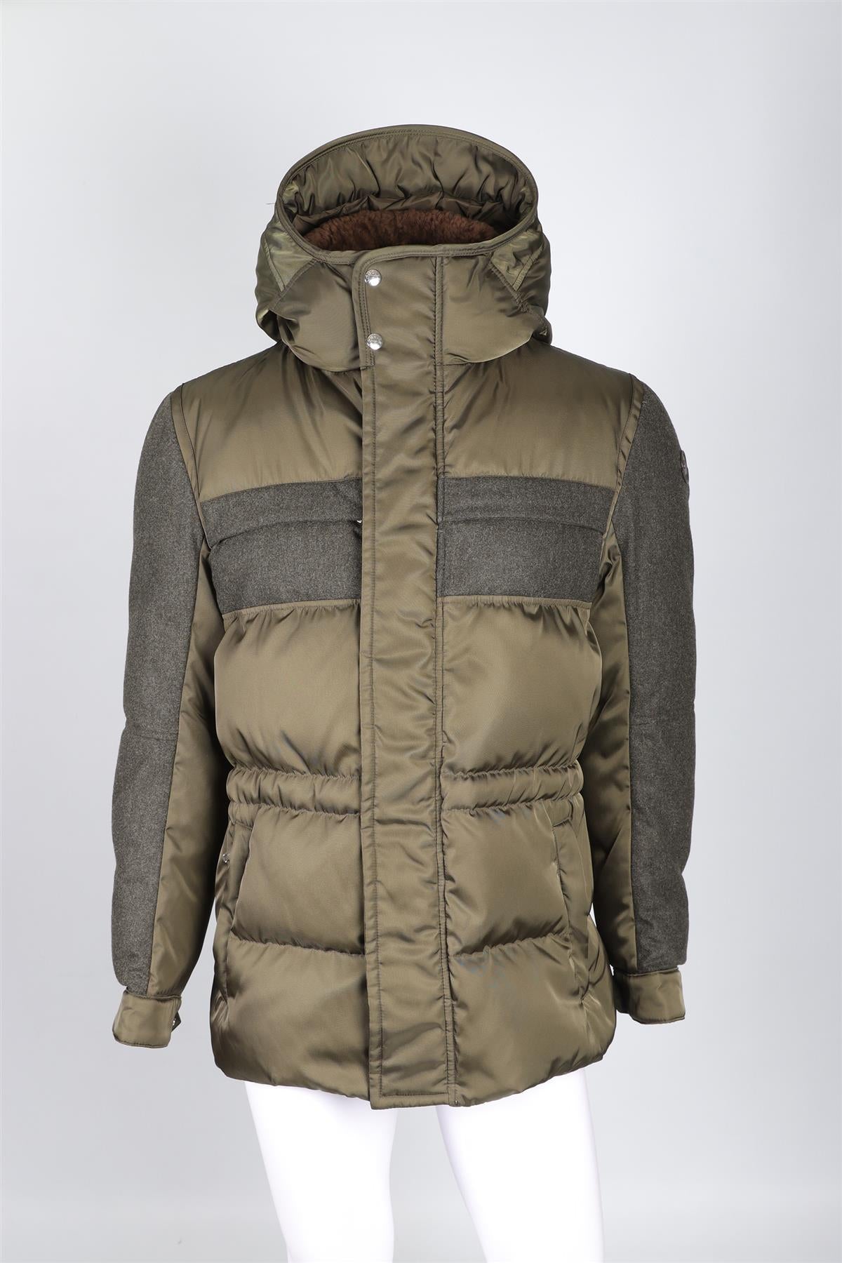 MONCLER GREEN MEN'S PADDED DOWN JACKET LARGE