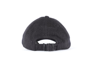 SAINT LAURENT BLACK CASHMERE BASEBALL CAP ONE SIZE