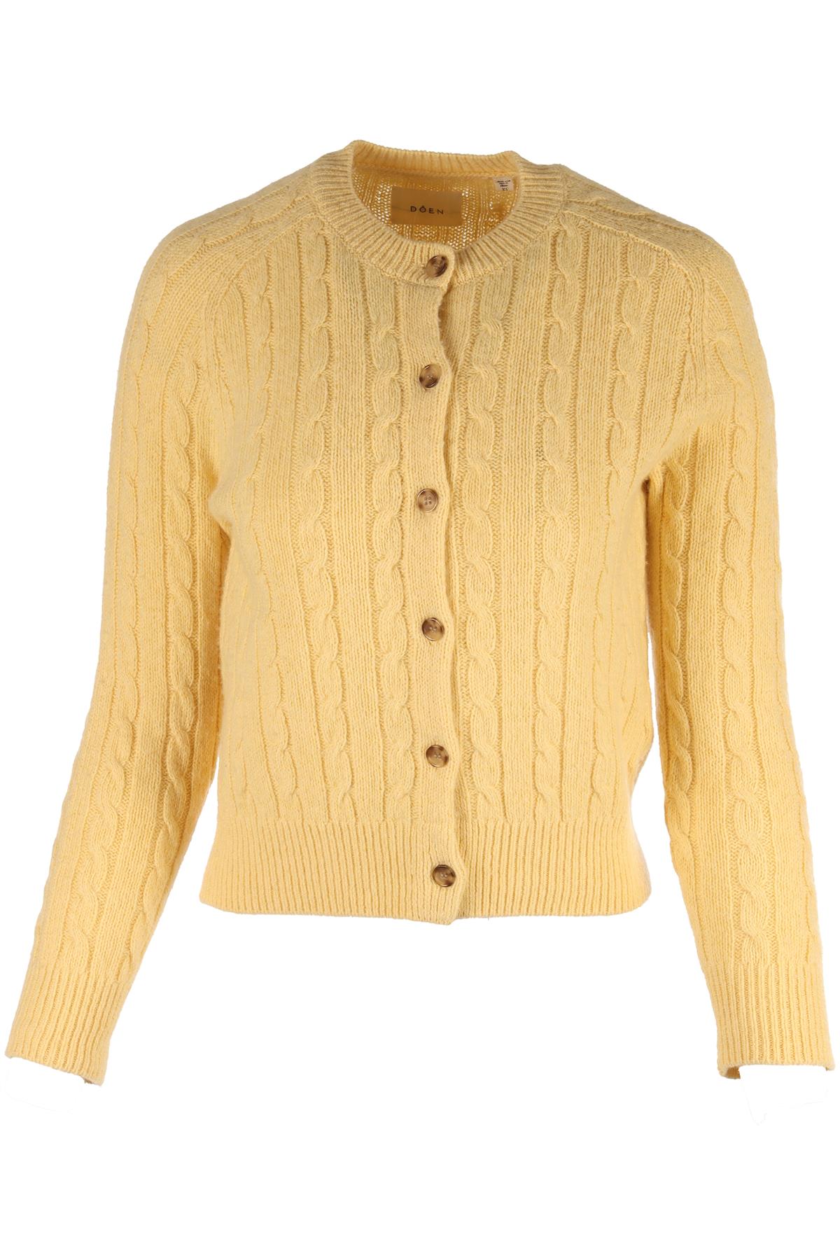 DÔEN YELLOW WOOL CARDIGAN XSMALL