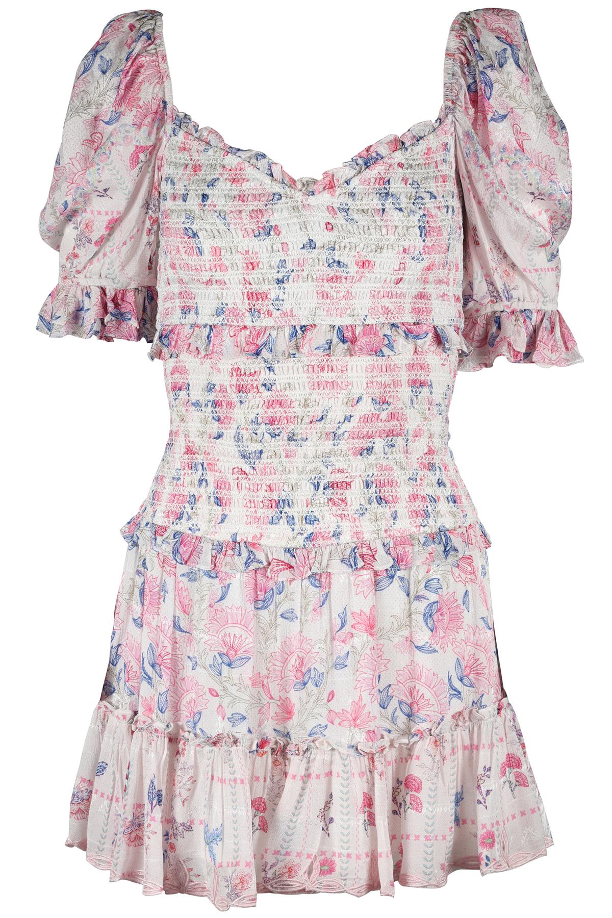 HERMANT & NANDITA PINK COTTON MINI DRESS MEDIUM