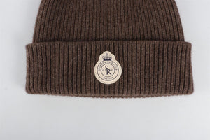 SPORTY & RICH BROWN WOOL BEANIE