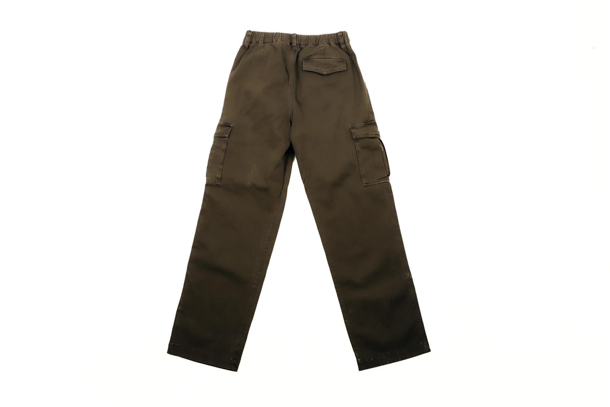 JAMES PERSE GREEN COTTON STRAIGHT LEG PANTS UK 8