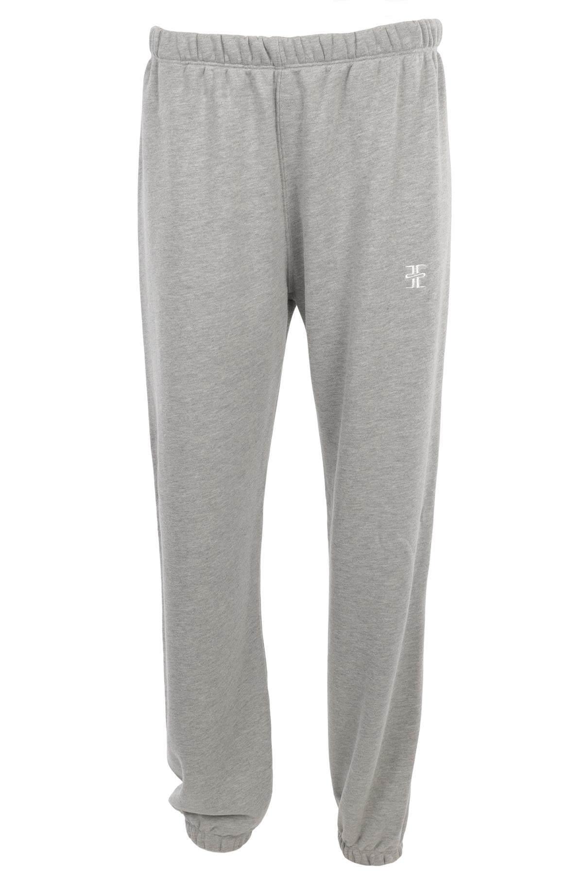 ETERNE GREY COTTON TRACK PANTS LARGE
