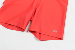 ALO YOGA RED JERSEY SHORTS SMALL