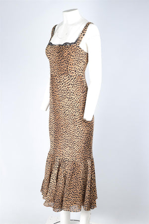 REFORMATION BROWN CREPE MAXI DRESS US 2 UK 6