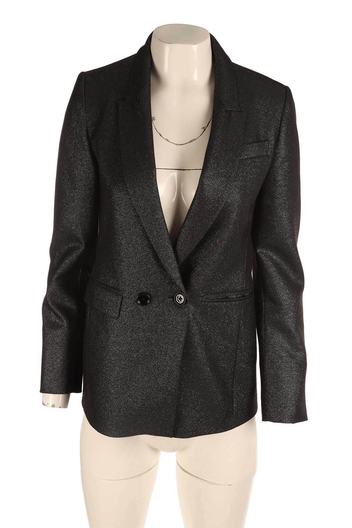 ME + EM GREY WOVEN JACKET UK 6