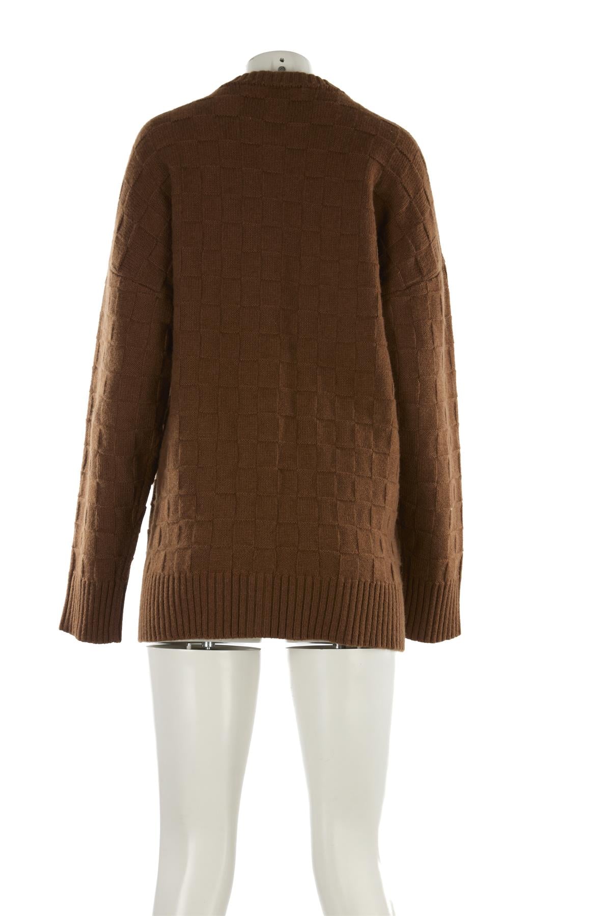 GIULIVA HERITAGE BROWN CASHMERE CARDIGAN SMALL