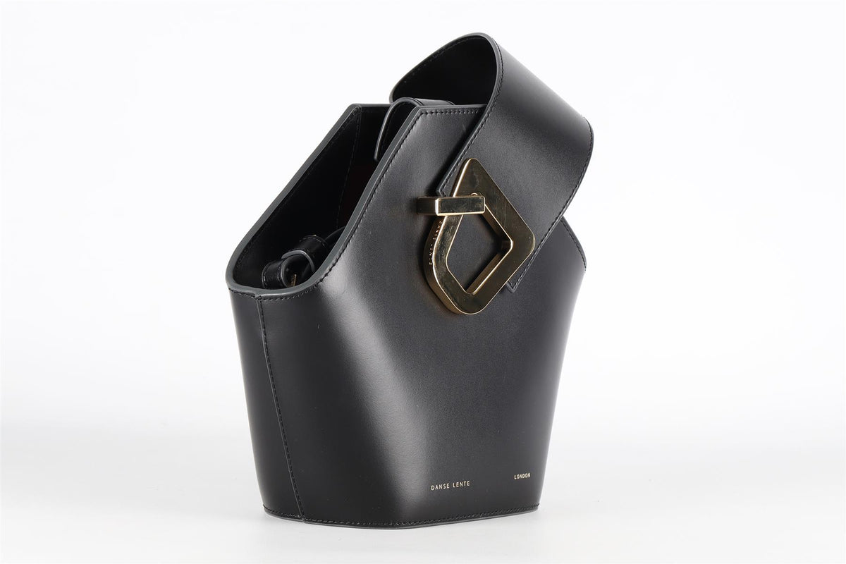 DANSE LENTE BLACK LEATHER TOTE BAG