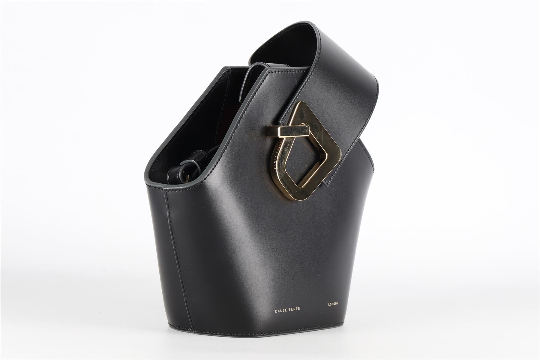DANSE LENTE BLACK LEATHER TOTE BAG