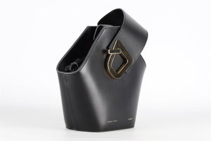 DANSE LENTE BLACK LEATHER TOTE BAG