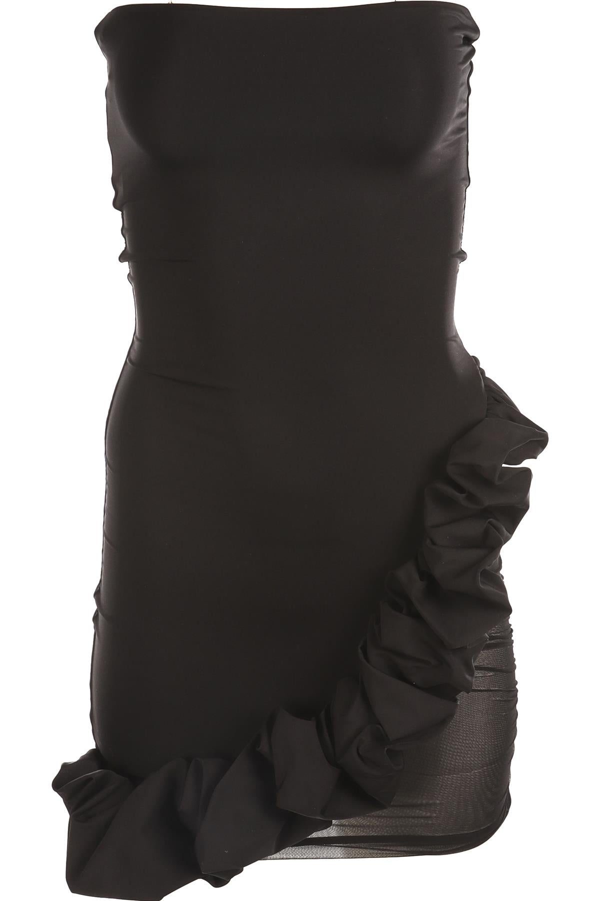 MAYGEL CORONEL BLACK JERSEY MINI DRESS ONE SIZE