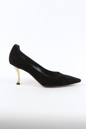 CHRISTIAN DIOR BLACK SUEDE PUMPS EU 38 UK 5 US 8