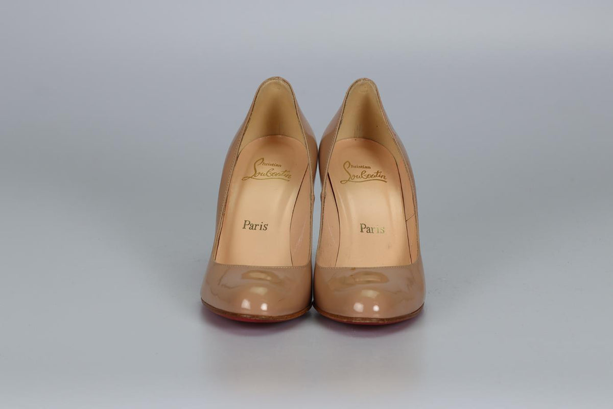 CHRISTIAN LOUBOUTIN PATENT LEATHER PUMPS EU 38.5 UK 5.5 US 8.5