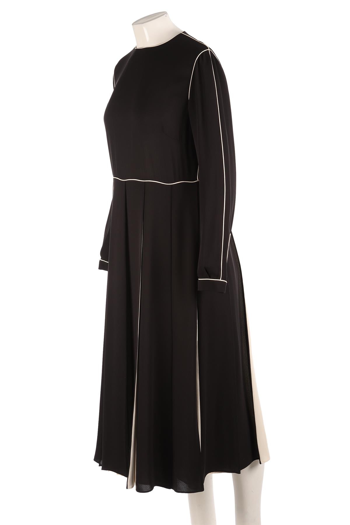 VALENTINO BLACK SILK MAXI DRESS IT 46 UK 14
