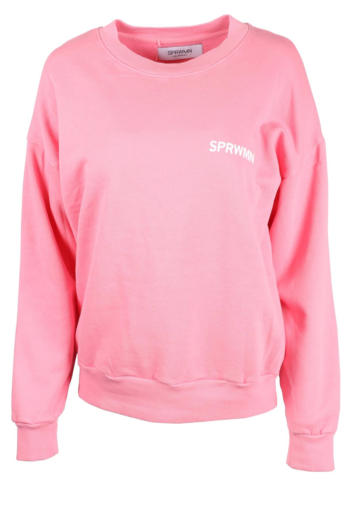 SPRWMN PINK COTTON SWEATSHIRT XSMALL
