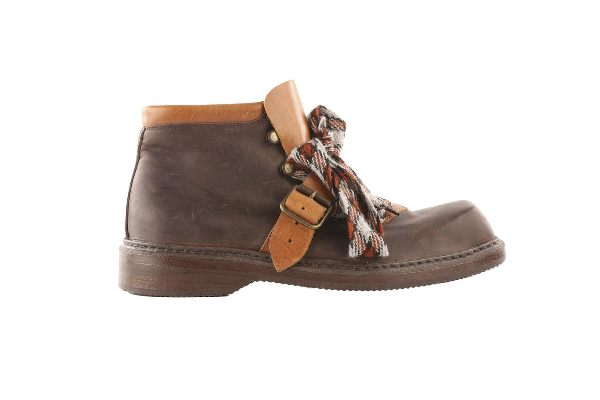 PREEN BY THORNTON BREGAZZI BROWN LEATHER ANKLE BOOTS EU 40 UK 7 US 10