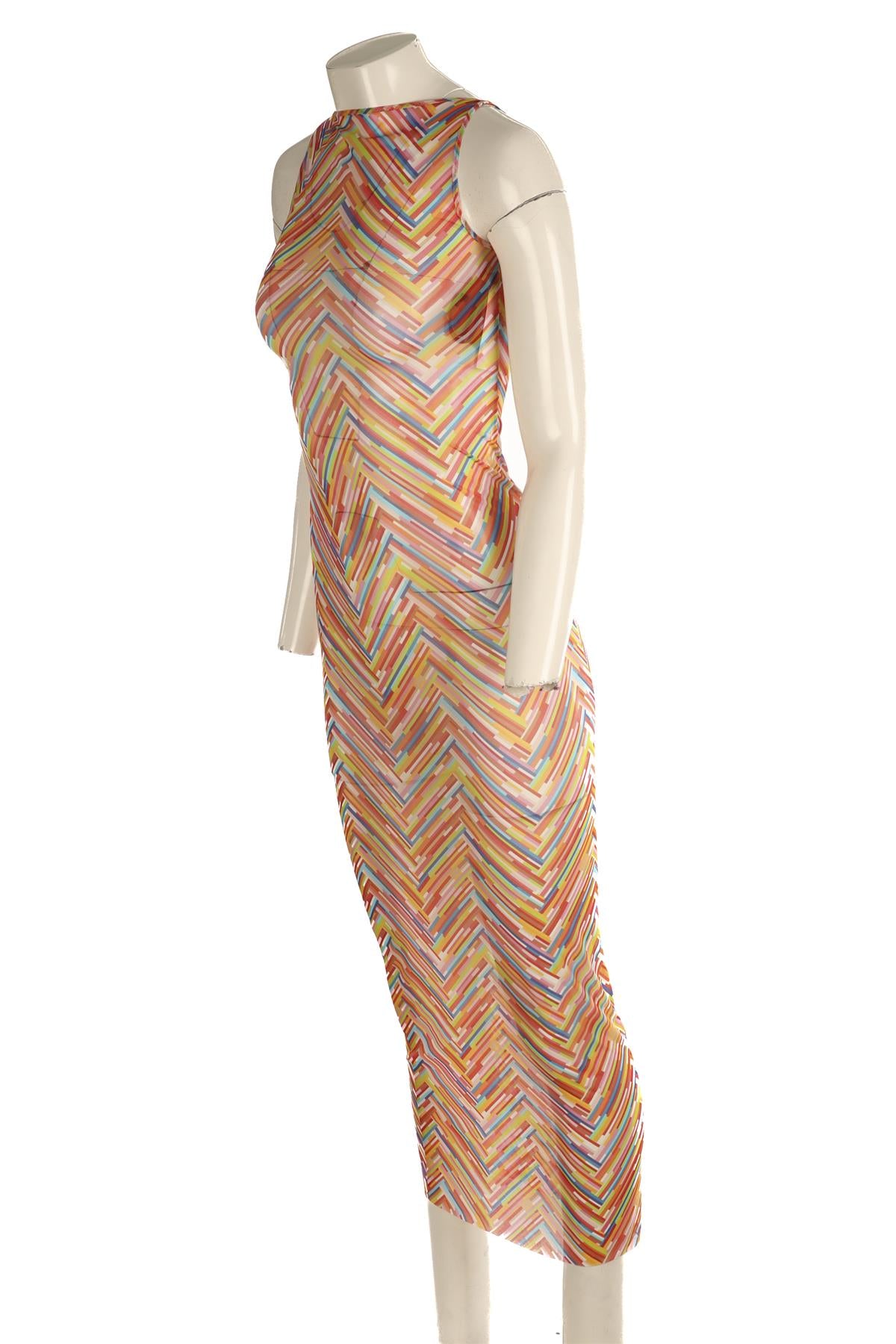 MISSONI MULTI MESH MAXI DRESS IT 36 UK 4