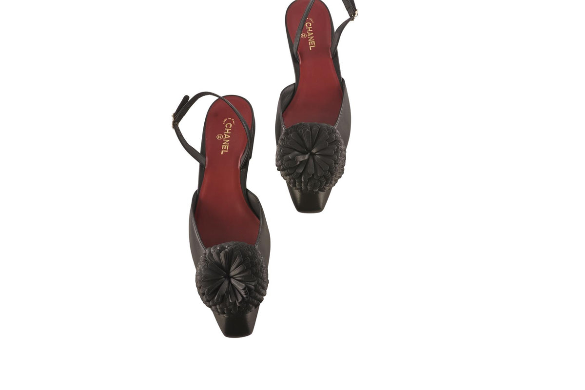 CHANEL BLACK 2026 LEATHER BALLET FLATS EU 40.5 UK 7.5 US 10.5