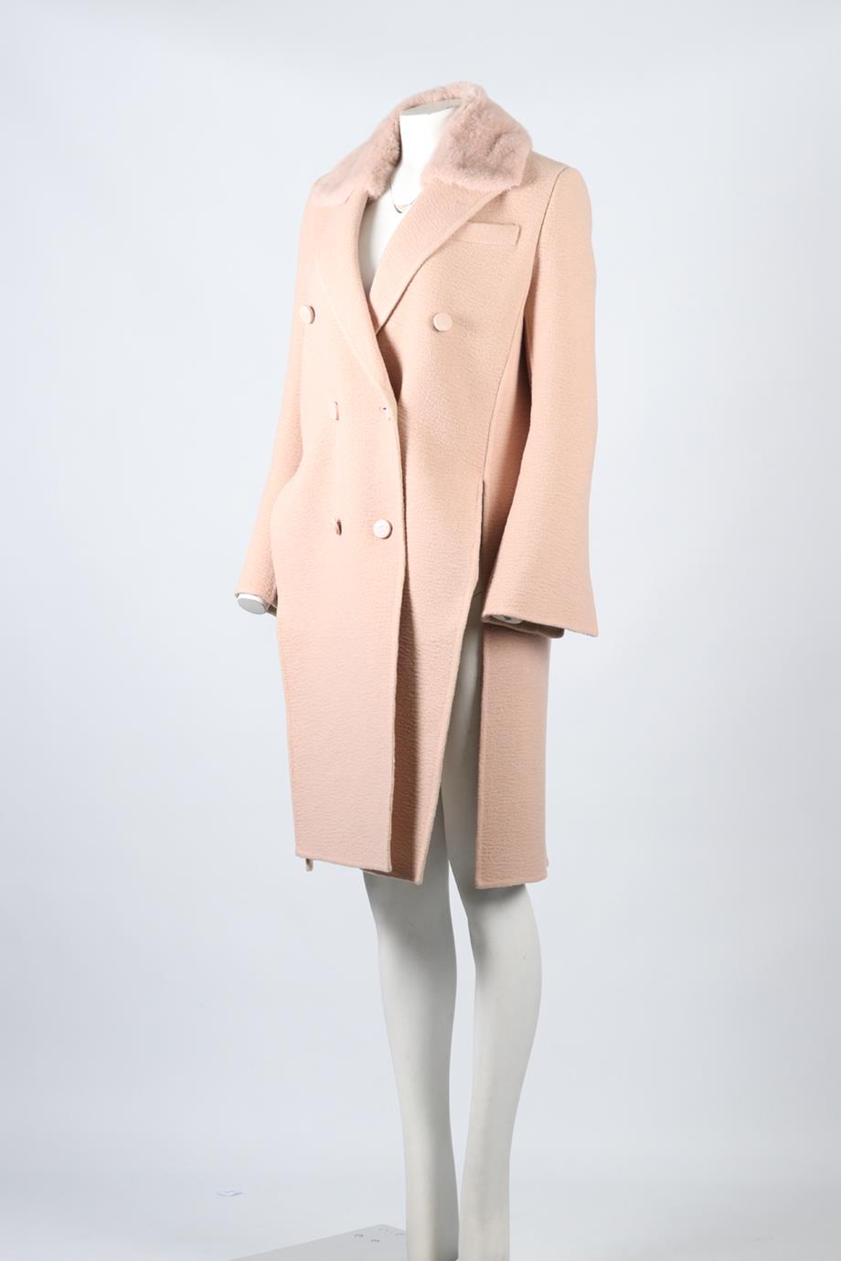FENDI MINK FUR AND CAMEL HAIR COAT IT 36 UK 4
