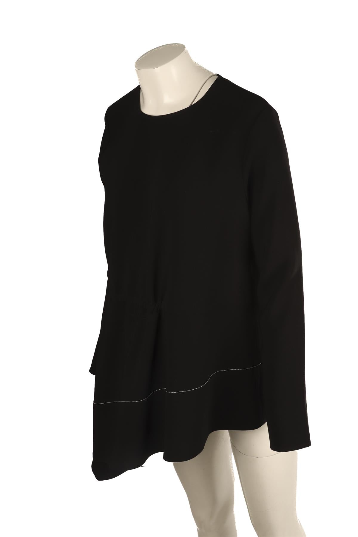 PROENZA SCHOULER BLACK CREPE TOP UK 8