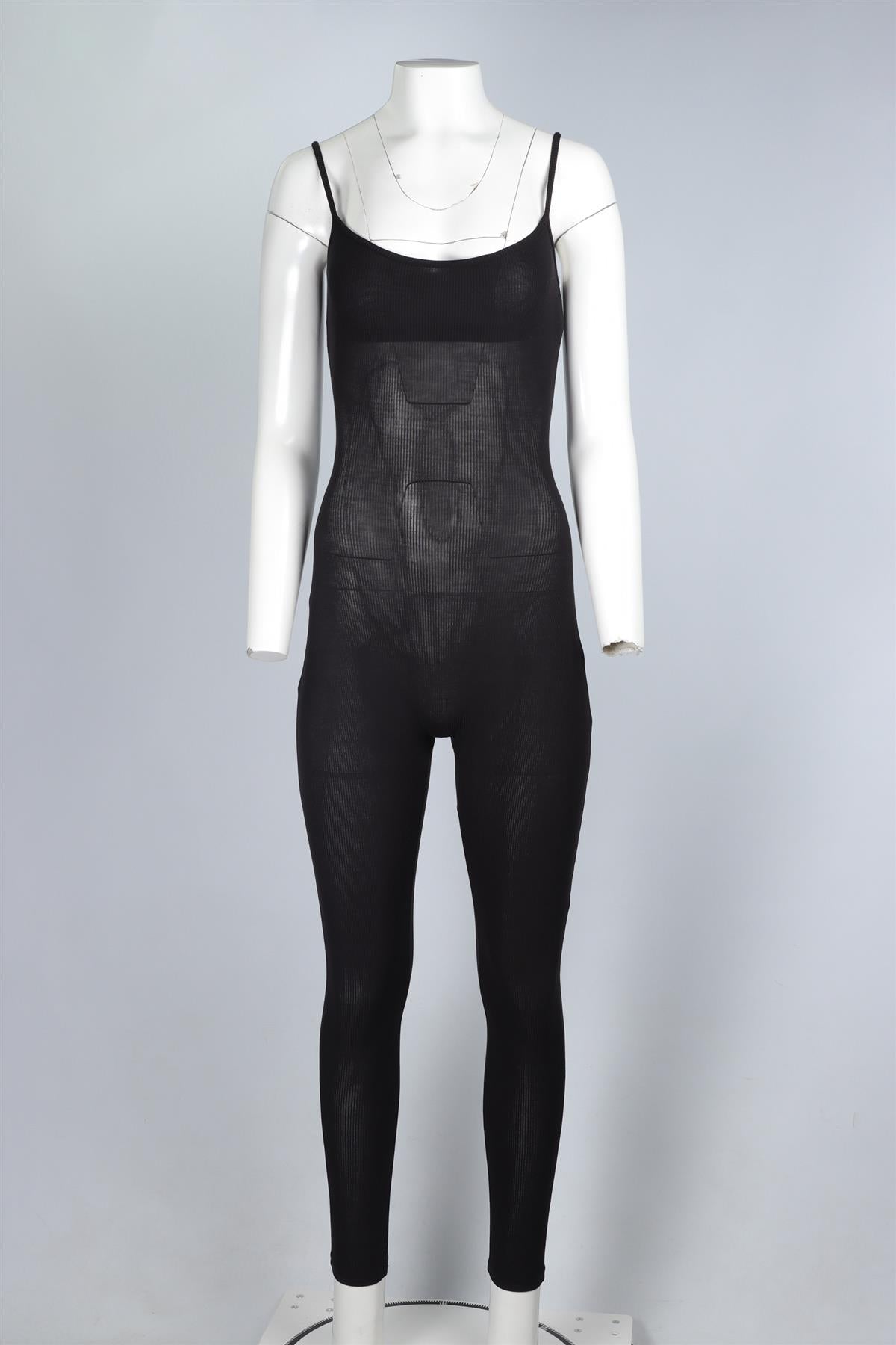 SKIMS BLACK JERSEY JUMPSUIT XXSMALL