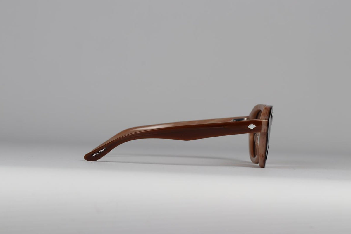 GIORGIO ARMANI ROUND FRAME ACETATE SUNGLASSES