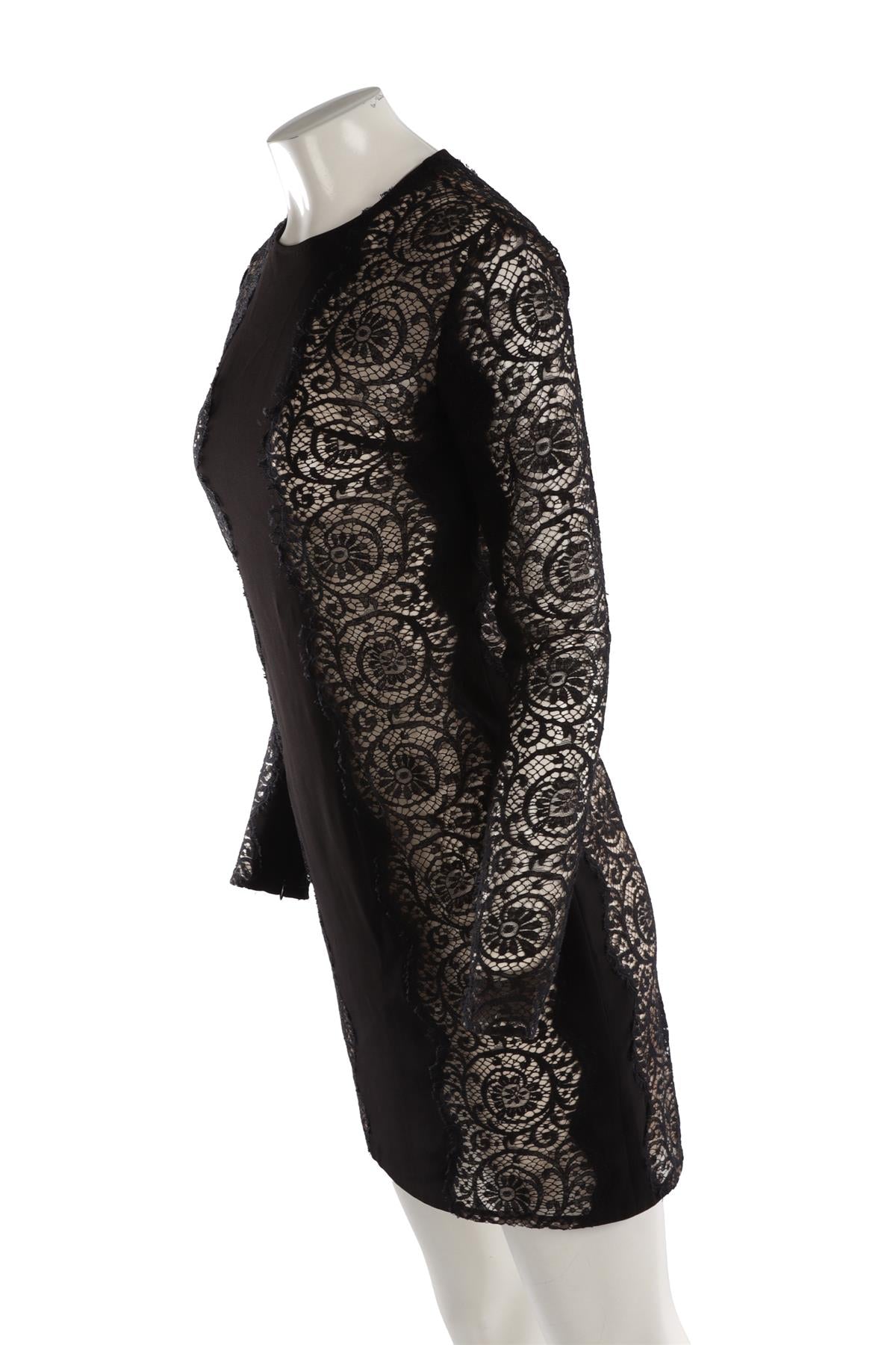 STELLA MCCARTNEY BLACK CREPE MIDI DRESS IT 40 UK 8