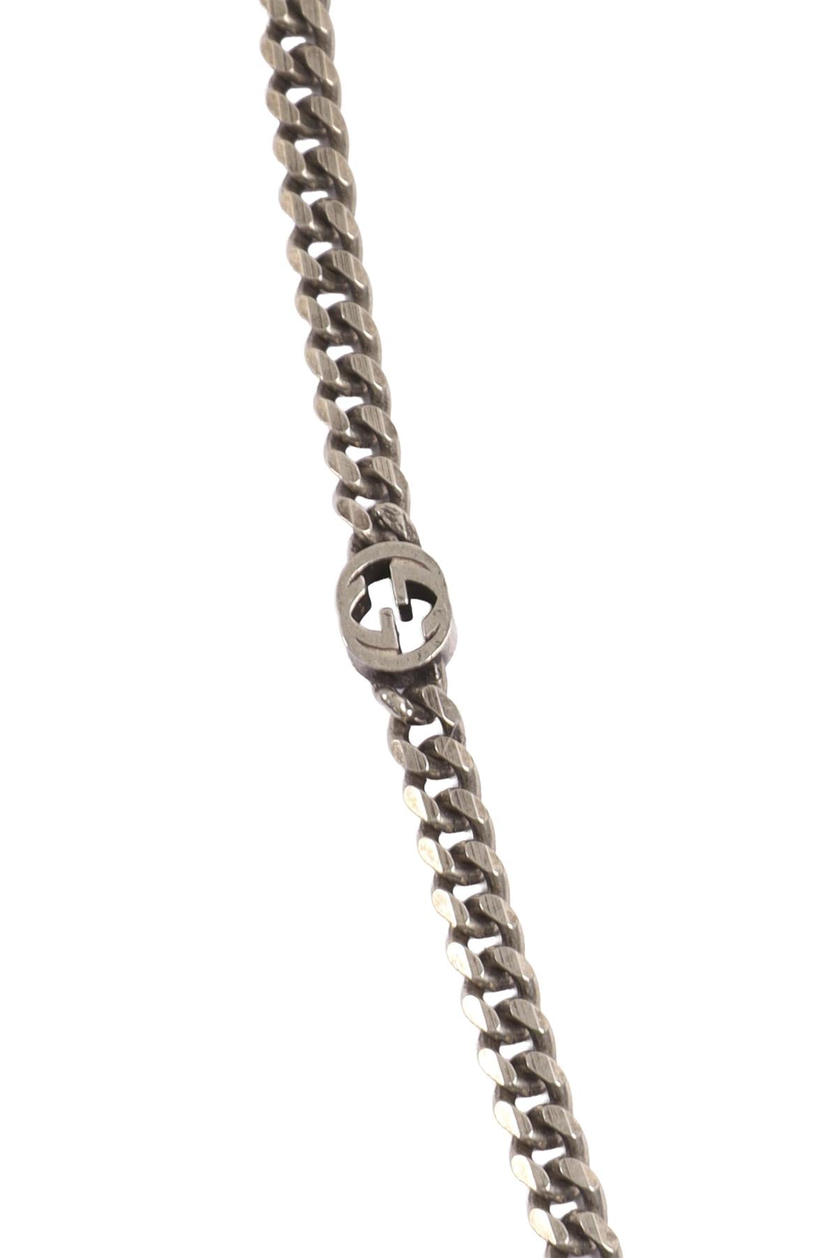 GUCCI SILVER GG STERLING SILVER CHAIN NECKLACE