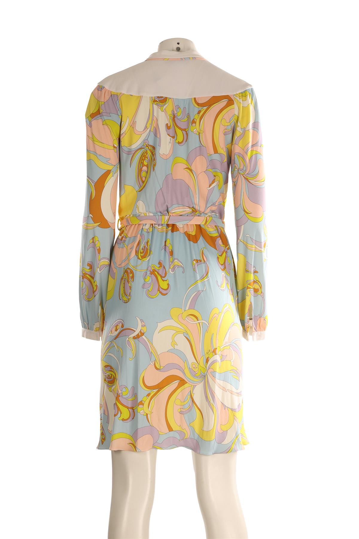 EMILIO PUCCI BLUE JERSEY MIDI DRESS IT 38 UK 6